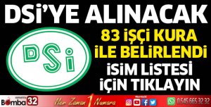 DSİ'ye alınacak işçiler kura ile belli oldu