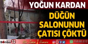 Düğün salonu çatısı çöktü