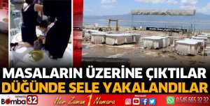 Düğünde sel paniği