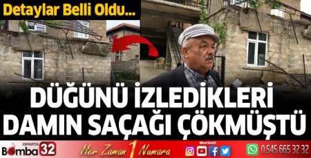 Düğünü izledikleri damın saçağı çöktü 9 yaralı