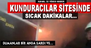 Dumanlar bir anda sardı...