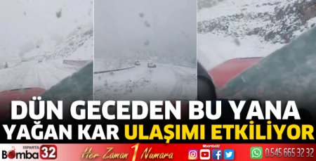 Dün geceden bu yana yağan kar ulaşımı etkiliyor