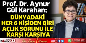 Dünyadaki her 6 kişiden biri açlık sorunu ile karşı karşıya