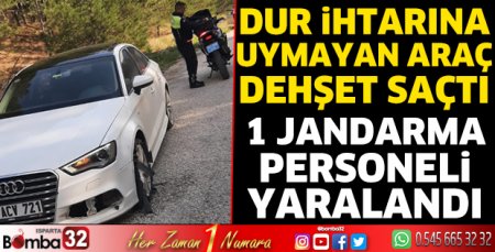 Dur ihtarına uymayan araç dehşet saçtı