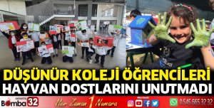 Düşünür Koleji öğrencileri hayvan dostlarını unutmadı