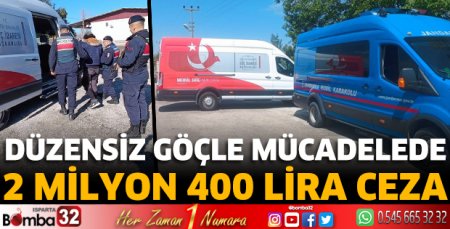 Düzensiz göçle mücadelede 2 milyon 400 lira ceza