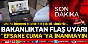 EFSANE CUMA'YA İNANMAYIN