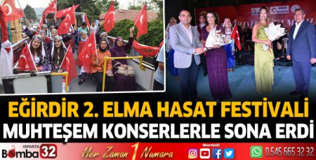 Eğirdir 2. Elma Hasat Festivali muhteşem konserlerle sona erdi
