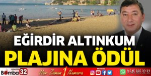 Eğirdir Altunkum Plajına ödül!