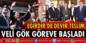 EĞİRDİR BELEDİYE BAŞKANI VELİ GÖK MAZBATASINI ALDI