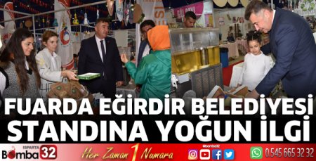 Eğirdir Belediyesi standına yoğun ilgi