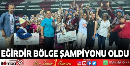 Eğirdir bölge şampiyonu oldu