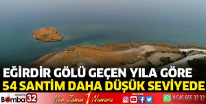 Eğirdir Gölü 54 santim düşük seviyede