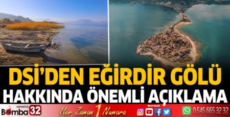 Eğirdir Gölü hakkında önemli açıklama