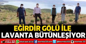 Eğirdir Gölü ile lavanta bütünleşiyor