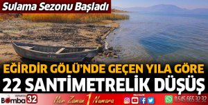 Eğirdir Gölü'nde geçen yıla göre düşüş var