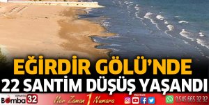 Eğirdir Gölü'nde su kotu ölçümü yapıldı