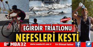 Eğirdir Triatlonu şampiyonları ödüllerini aldı