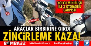 EĞİRDİR YOLUNDA ZİNCİRLEME KAZA