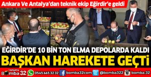 Eğirdir’de 10 bin ton elma depolarda kaldı