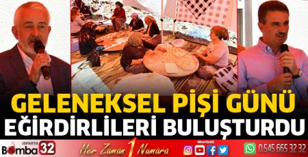 Eğirdir’de geleneksel pişi günü