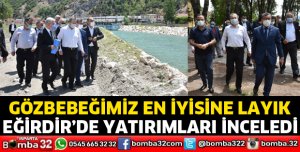 Eğirdir’de yatırımları inceledi