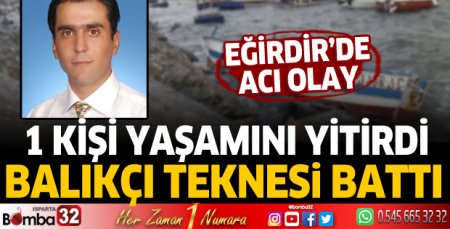 Eğirdir'de acı olay