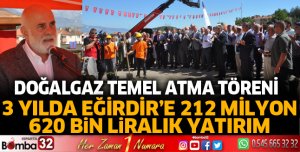 Eğirdir'de doğalgaz temel atma töreni