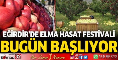 Eğirdir'de Elma Hasat Festivali bugün başlıyor