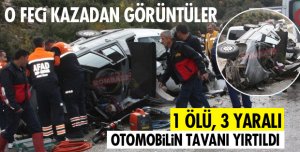 EĞİRDİR'DE FECİ KAZA 1 ÖLÜ 