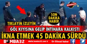 EĞİRDİR'DE İNTİHARI POLİS ENGELLEDİ
