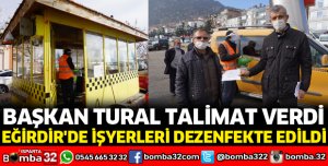 EĞİRDİR'DE İŞYERLERİ DEZENFEKTE EDİLDİ