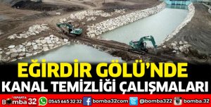 Eğirdir'de kanal temizliği