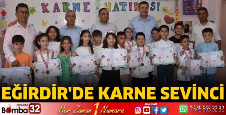 Eğirdir'de karne sevinci