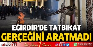 Eğirdir'de tatbikat gerçeğini aratmadı