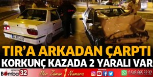 EĞİRDİR'DE TRAFİK KAZASI 2 YARALI