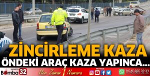 Eğirdir'de zincirleme kaza