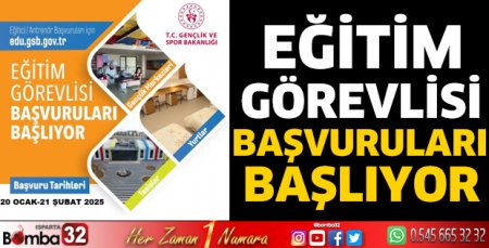 Eğitim görevlisi başvuruları başlıyor