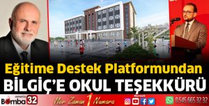Eğitime Destek Platformundan Bilgiç'e teşekkür