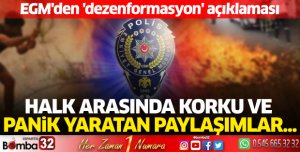 EGM'den 'dezenformasyon' açıklaması