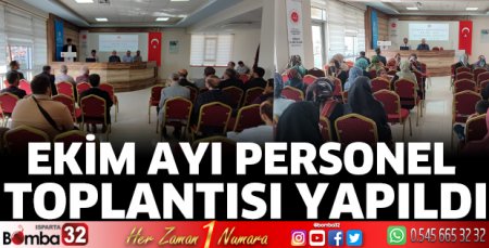 Ekim ayı personel toplantısı yapıldı