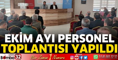 Ekim Ayı Personel Toplantısı yapıldı