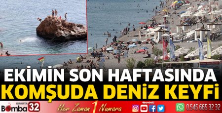 Ekimin son haftasında komşuda deniz keyfi