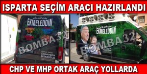 EKMELEDDİN  ISPARTA'DA SEÇİM  OTÜBÜSÜ  HAZIR