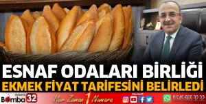 Ekmek fiyat tarifesi belirlendi