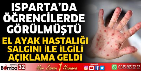 El Ayak Hastalığı salgını ile ilgili açıklama