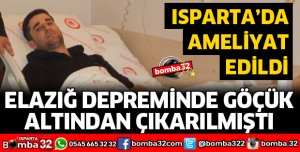 ELAZIĞ DEPREMİNDE YARALANAN GENÇ AMELİYAT EDİLDİ