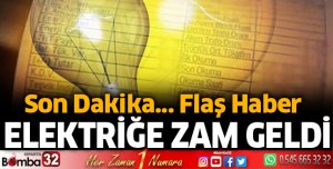 Elektriğe zam 