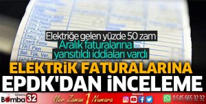 Elektrik faturalarına EPDK'dan inceleme