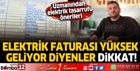 Elektrik faturası yüksek geliyor diyenler dikkat! 